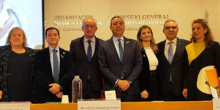Un momento de la presentación del informe del Observatorio Contra las Agresiones de la Organización Médica Colegial (OMC).