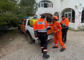 Una imagen de la intervención. Policía Local de Sant Joan.