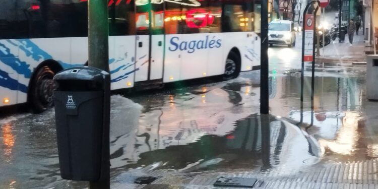 Lluvia en la ciudad de Ibiza
