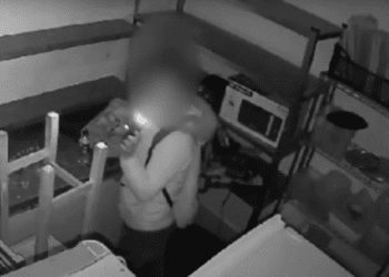 Imagen del detenido durante una de sus incursiones en una propiedad privada.