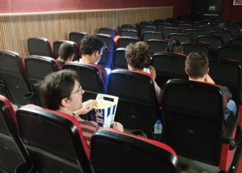 La primera sesión de cine inclusivo tuvo lugar ayer por la tarde. Foto: Ayto de Ibzia