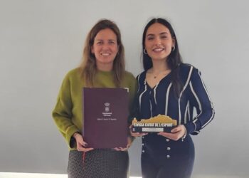Catiana Fuster y la deportista Gabriela Dorado.