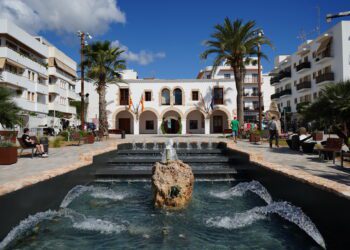 Imagen actual de la plaza. Foto: Ayto Santa Eulària