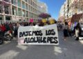 Imagen de archivo de una protesta contra el precio de los alquileres, una de las problemáticas señaladas por el estudio de Foessa, que la sitúa en el epicentro de exclusión. Imagen: Noudiari