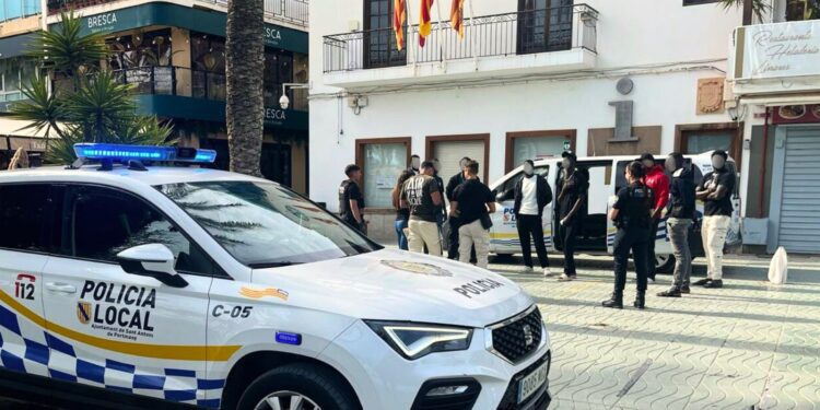 Imagen de la intervención policial.