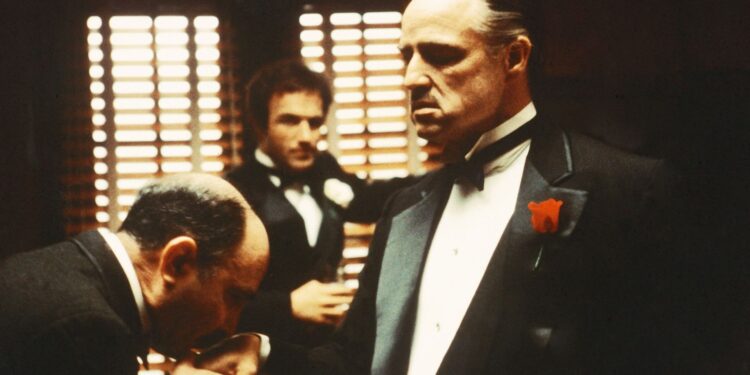 Marlon Brando interpretant Vito Corleone a 'El Padrino'.