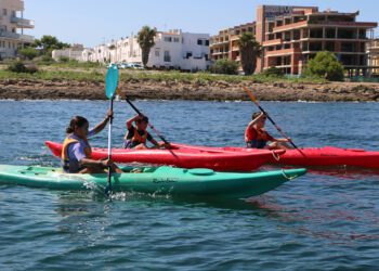 Unos niños durante una edición anterior de los cursos de verano.