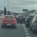 Uno de los atascos que se han ido generando durante la mañana en la carretera de Sant Antoni
