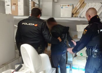 Imagen de la detención facilitada por la Policía Nacional de Ibiza.