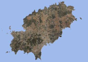 Imatge aèria de les illes d'Eivissa i Formentera (ortofotografia 2024)