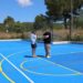 Imagen de la la pista polideportiva de Buscastell renovada.