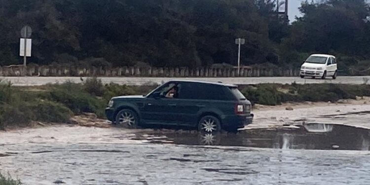 El vehículo ha acabado cayendo al estany Pudent. Imágenes cedidas por RàdioIlla.