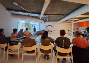 Un momento de la reunión de esta mañana en el Centro Cultural de Jesús.