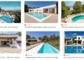 Anuncios de Ibiza en la plataforma Airbnb.