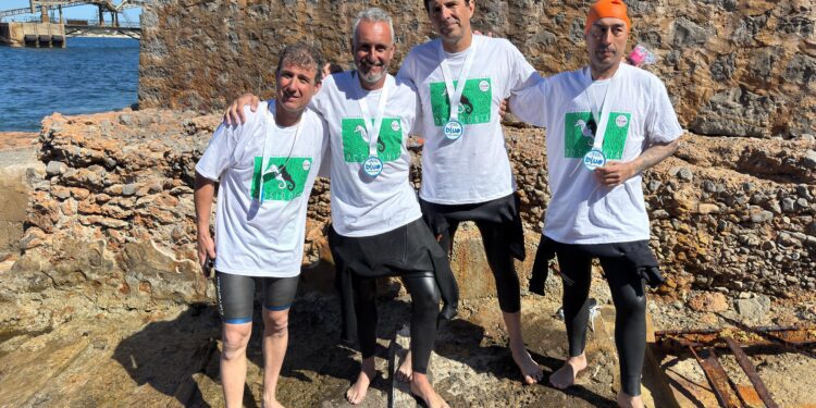 Fernando Sánchez, Juan Gregorio Sánchez, Oliverio Almendral y Jorge Narváez, tras la prueba.