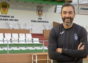 Pires, en el campo de la Peña. Imagen: IB3