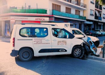 Imagen de los dos vehículos implicados en el accidente