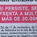 Denuncian que es falso que haya multas por encima de 30.000 euros, con lo que consideran estos carteles amenazantes. Foto Noudiari