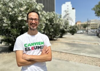 Pau Kokura, portavoz de la plataforma Canviem el rumb, que ha organizado en Ibiza y Formentera la manifestación 'Pel dret a una vida digna' el 15 de junio. Foto Noudiari.es