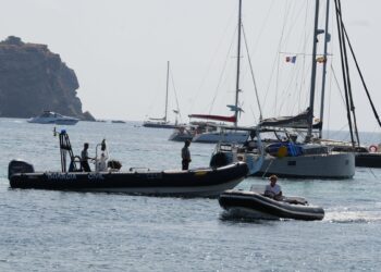Imagen del control llevado a cabo por Guardia Civil y Policía Local en Talamanca