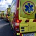 Imagen de archivo de unas ambulancias.