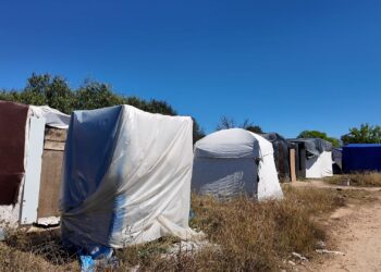 Imagen de un poblado chabolista en Ibiza.
