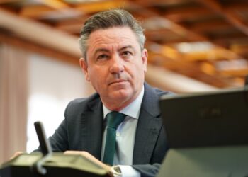 El senador Miquel Jerez durante la comisión del caso Koldo.