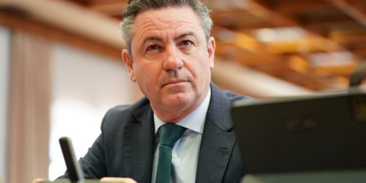 El senador Miquel Jerez durante la comisión del caso Koldo.