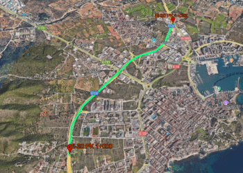 Mapa con los tramos afectados.