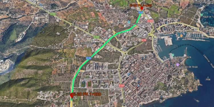 Mapa con los tramos afectados.