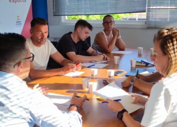 Un momento durante la reunión en el Ayuntamiento de Ibiza.