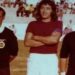 Juan José Huedo, a la derecha, junto a Sevillano, jugador de la SD Ibiza