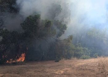Imagen del incendio subida a redes sociales por el Ibanat