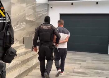 Uno de los detenidos en la operación Pinch, en una imagen de la Guardia Civil.