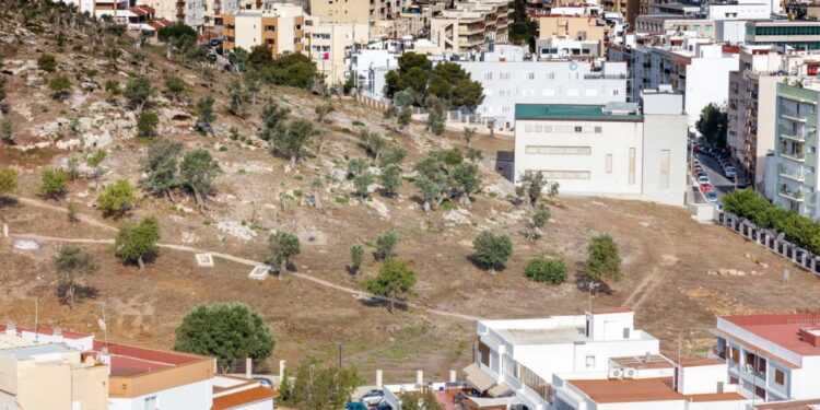 Vista de la ciudad de Ibiza desde el barrio de Puig des Molins