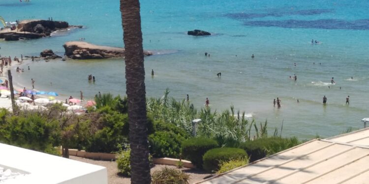 Imagen de Cala Tarida tomada esta misma tarde por un vecino