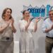Cuca Gamarra, a la izquierda, en el acto del PP en Ibiza
