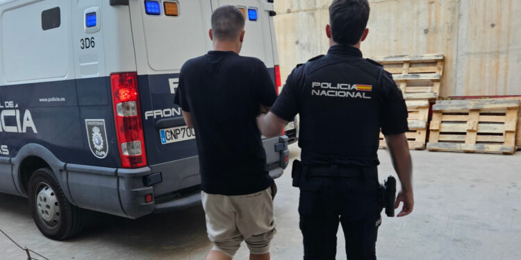 Imagen del detenido facilitada por la Policía Nacional de Ibiza