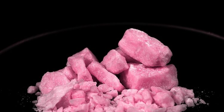 Tusi o cocaína rosa. Foto: DEA (Wikipedia)