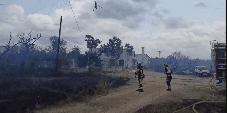 Imagen de un momento de la intervención. Bombers de Mallorca