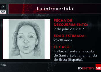 Ficha de la mujer hallada muerta y que sigue sin identificar, tal y como recuerda hoy la Policía Nacional en redes sociales. Hay una ficha e investigación abierta en la campaña Identify Me de la Interpol.