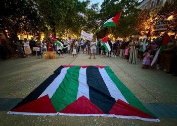 Imagen de archivo de una protesta contra el genocidio que sufre el pueblo palestino.