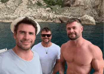 Liam y Chris Hemsworth en una imagen de las redes de Liam en la que también aparece su hermano mayor, el también actor Luke Hemsworth