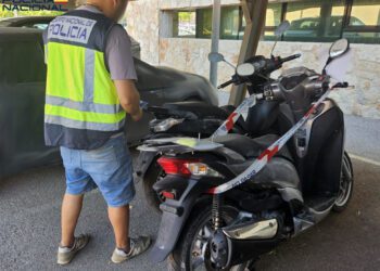 Imagen de las motos en las que los ladrones se movían por la isla de Ibiza.