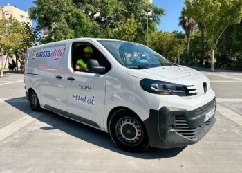 Vehículo de la nueva brigada municipal del Ayuntamiento de Ibiza. Foto Noudiari