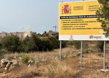 Obras para la construcción de viviendas VPO  en alquiler en Ca n'Escandell. Fotos Noudiari.es