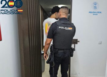 Imagen de un detenido facilitada por la Policía Nacional de Ibiza.