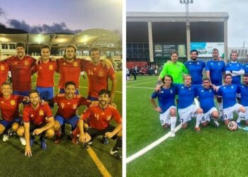 En la imagen, las selecciones de España e Italia.