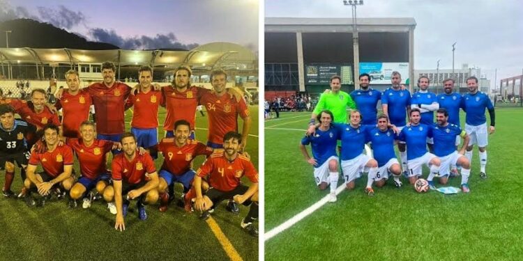 En la imagen, las selecciones de España e Italia.