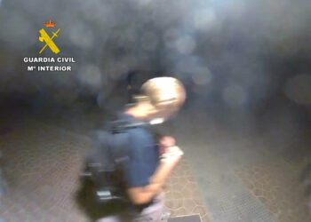 Imagen de uno de los detenidos en Ibiza, captada por las cámaras de seguridad.